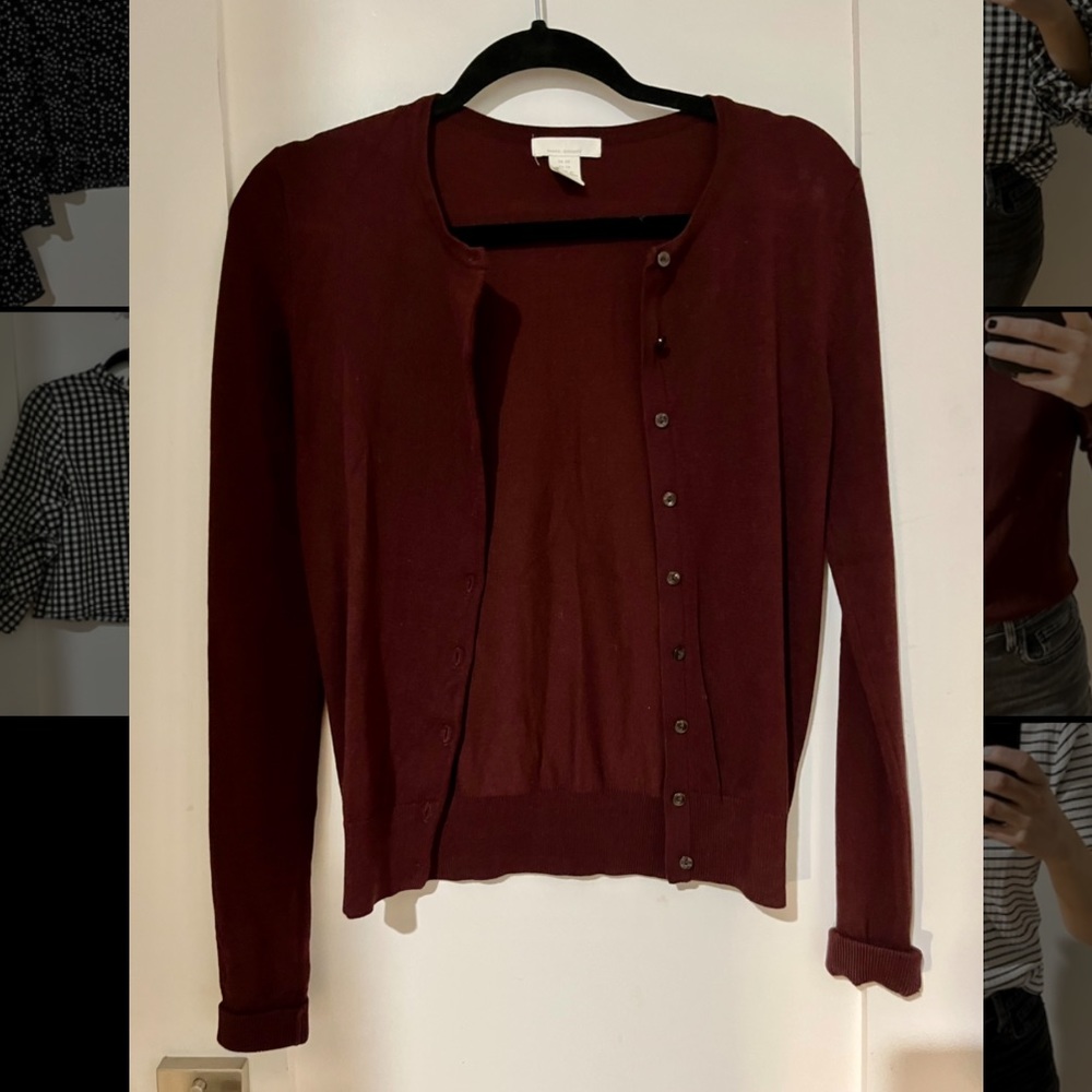 Button down marron cardigan
